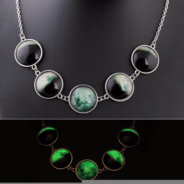 Luminous Moon Phase Necklace or Bracelet
